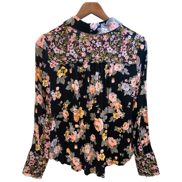 Hold On To Me Printed floral boho chic Top By Free People Size XS - Picture 4 of 13